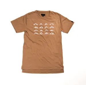 Men's 16 Mountains Upcycled T-Shirt in Brown (Small)