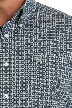 MENS CINCH NAVY PRINT L/S
