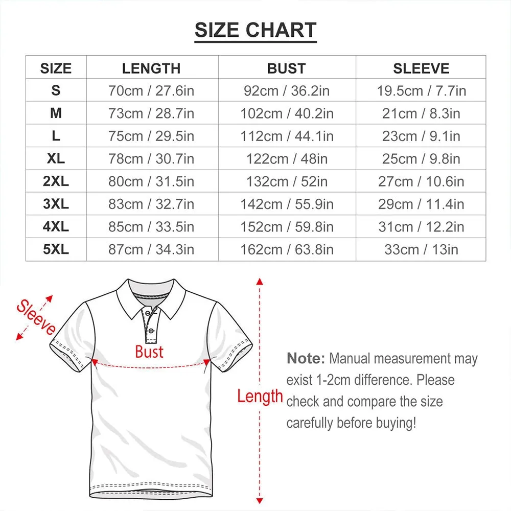 Men's Personalized Photo Shirts Custom Face Golf Polo Shirts
