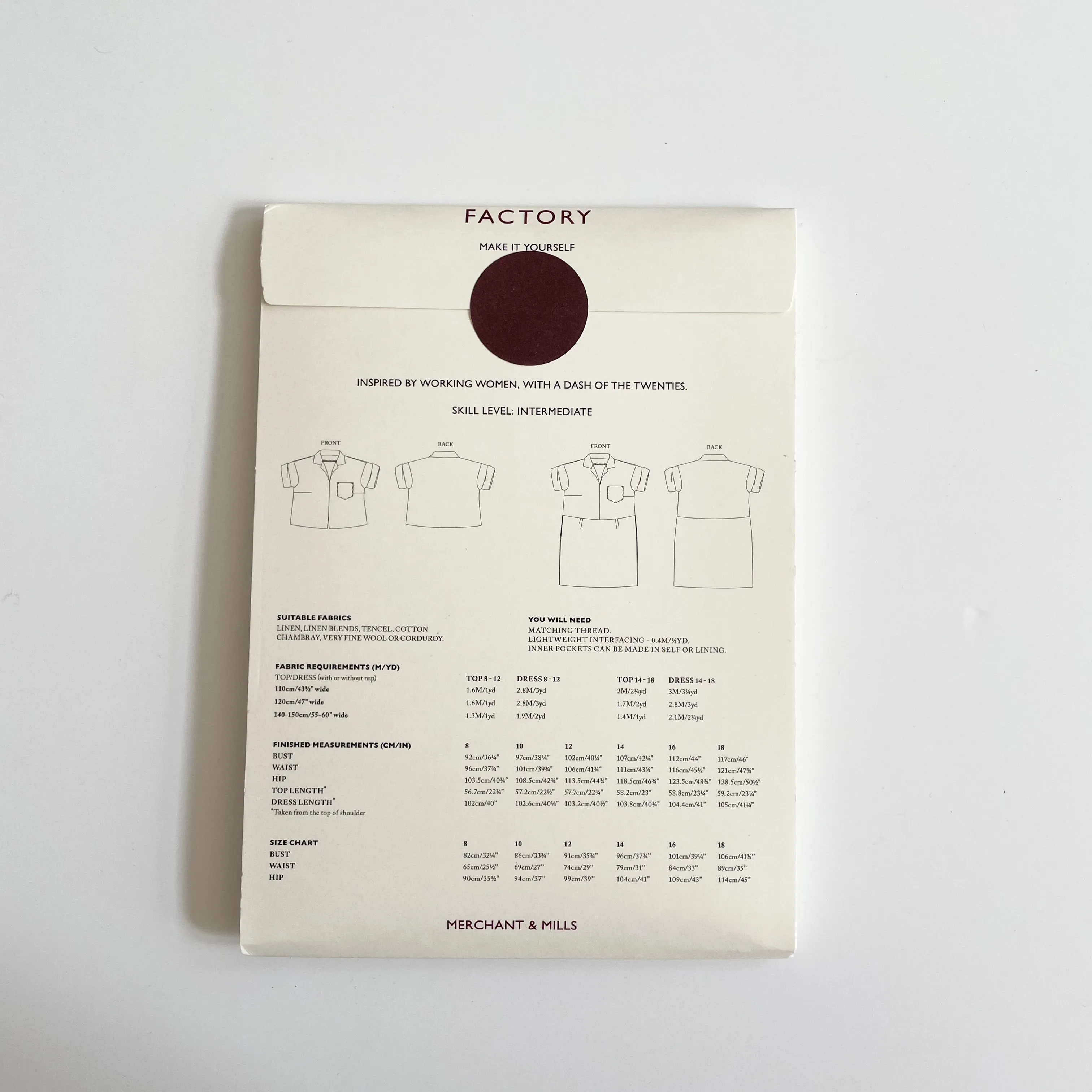 Merchant & Mills Pattern : Factory Dress