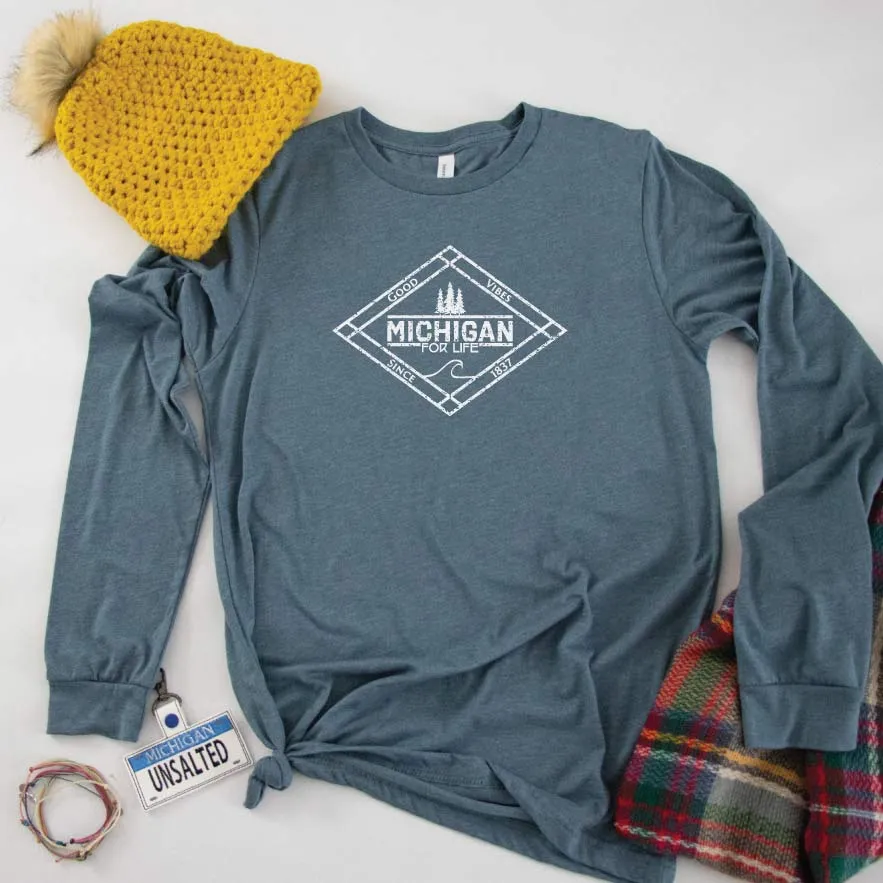 Michigan for Life long sleeve tee