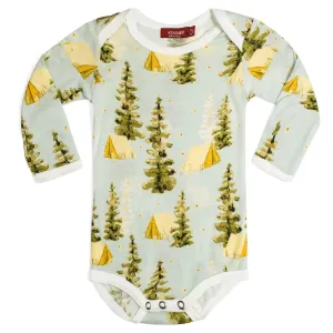Milkbarn - Long Sleeve Bamboo Onesie - Camping