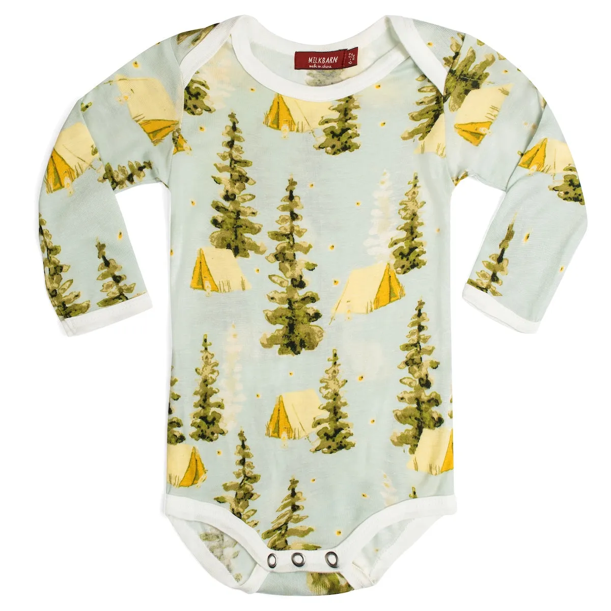 Milkbarn - Long Sleeve Bamboo Onesie - Camping