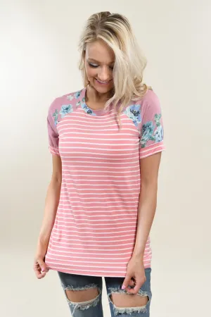 Mixed Emotions Top ~ Pink