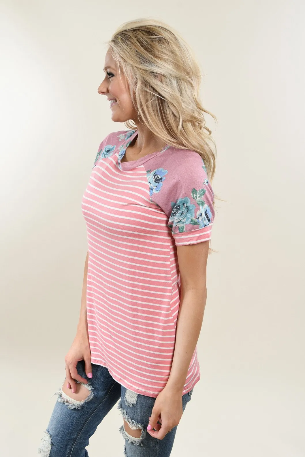 Mixed Emotions Top ~ Pink