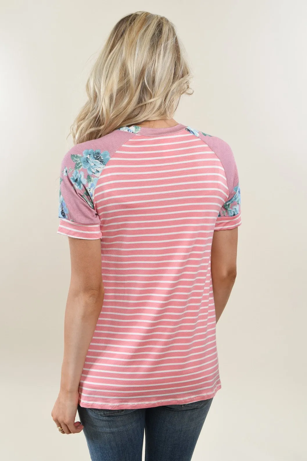 Mixed Emotions Top ~ Pink