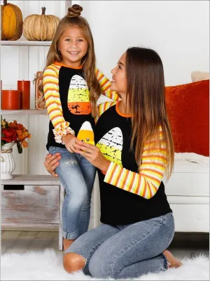 Mommy and Me Candy Corn Raglan Top