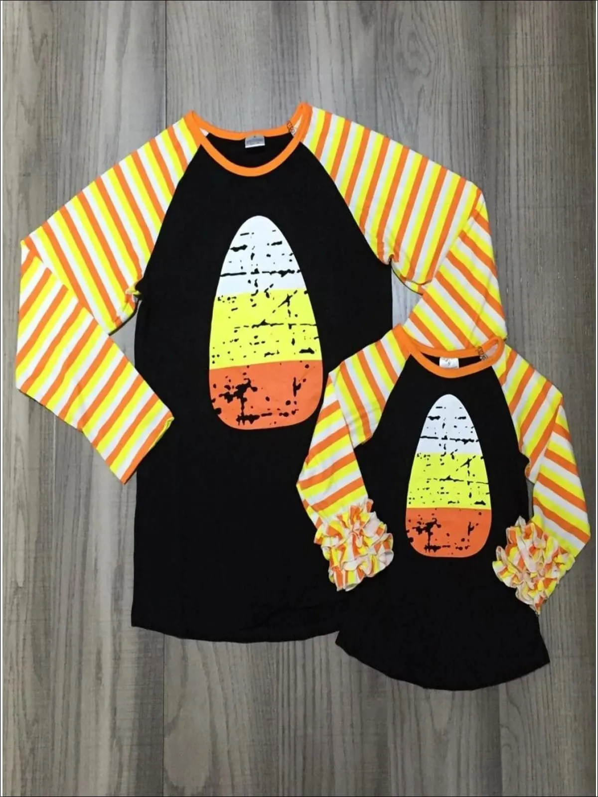 Mommy and Me Candy Corn Raglan Top