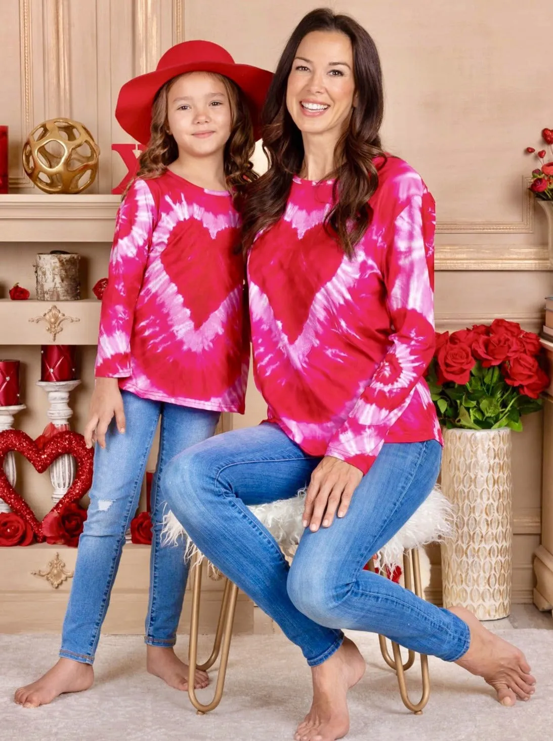Mommy and Me Pull At My Heart Tie Dye Top