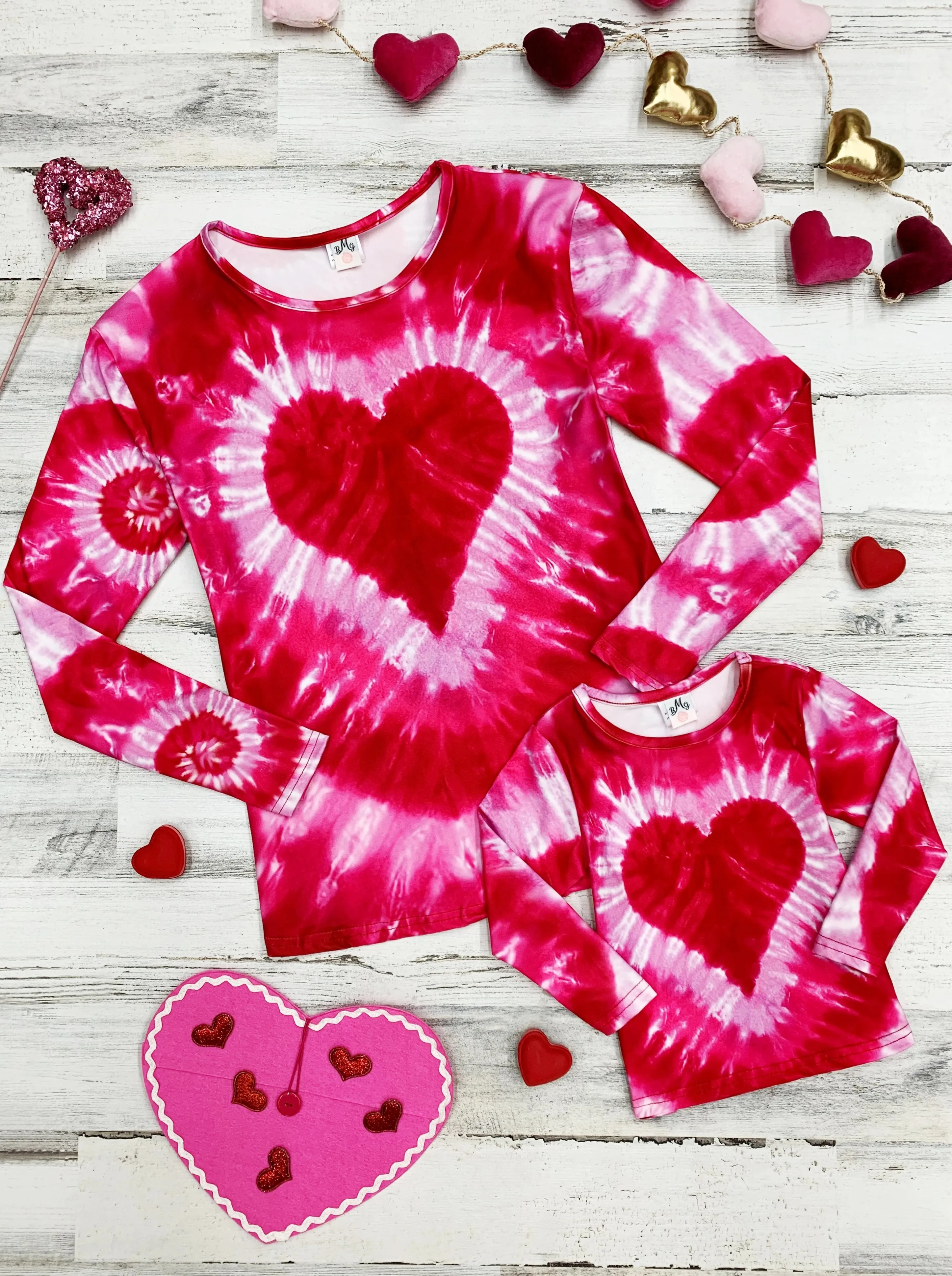 Mommy and Me Pull At My Heart Tie Dye Top