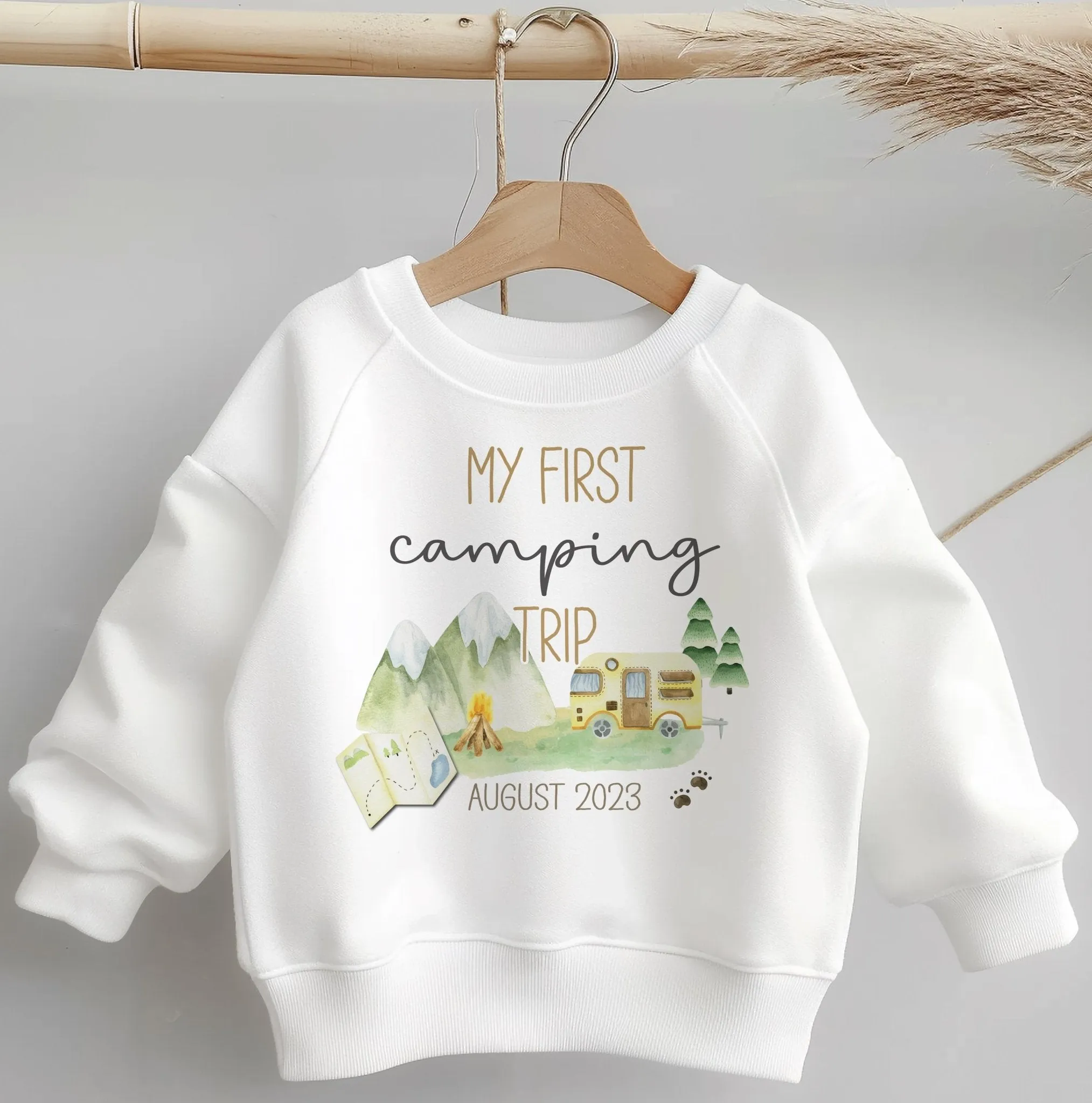My First Camping Trip Custom Toddler & Kids Sweatshirt