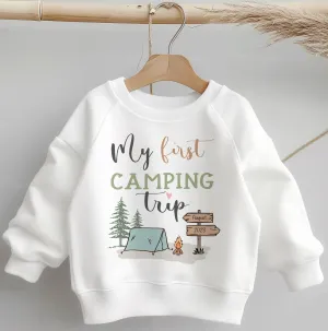 My First Camping Trip Personalised Toddler & Kids Sweatshirt