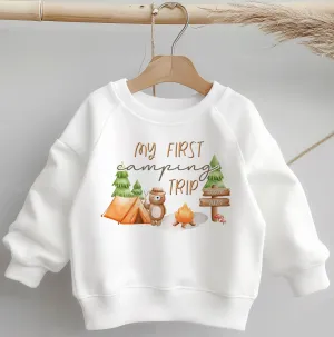 My First Camping Trip Personalised Toddler & Kids Sweatshirt