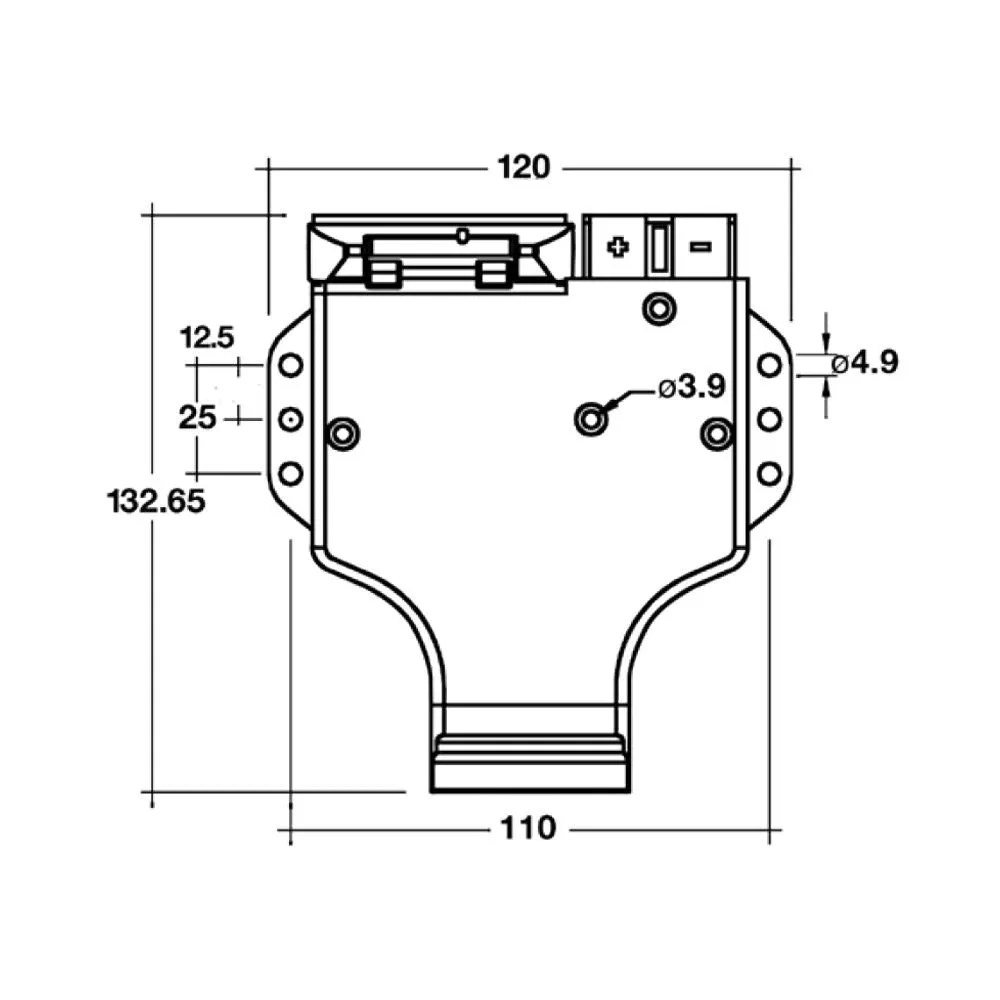 Narva 7 Pin Flat Trailer Socket With Heavy Duty Connector
