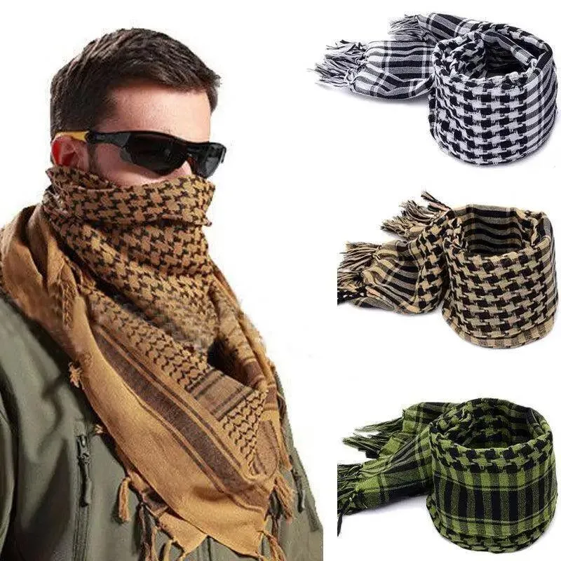 New Fashionable Men's Lightweight Square Outdoor Shawl Military Arab Tactical Desert Army Scarf