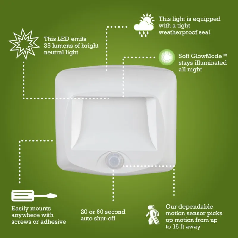 NEW Mr. Beams MB530 Stair Light Motion-Sensing Battery Powered LED White! Keep pathways, stairways and walkways safer with motion-sensor path lighting! Retails $21 
