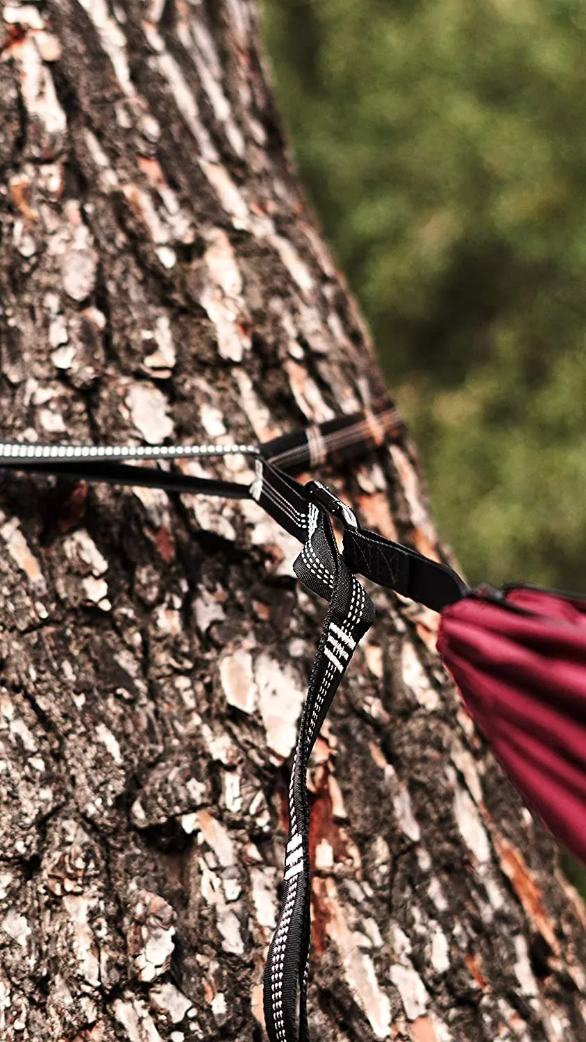 New Sierra Designs Double Lightweight Portable Hammock with Tree Straps for Backpacking and Camping, Stuff Sack Included