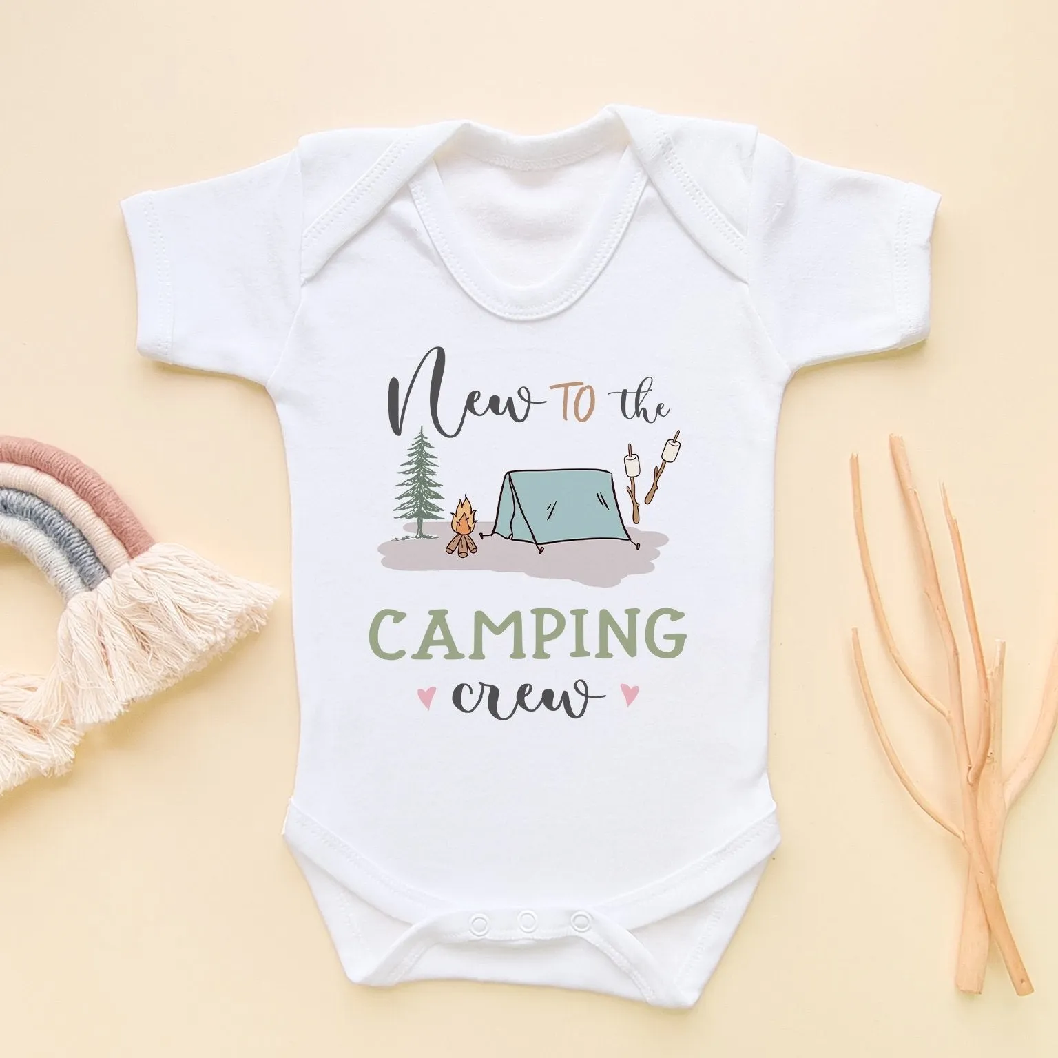 New To The Camping Crew Baby Bodysuit