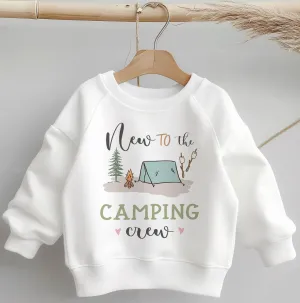 New To The Camping Crew Toddler & Kids Sweatshirt