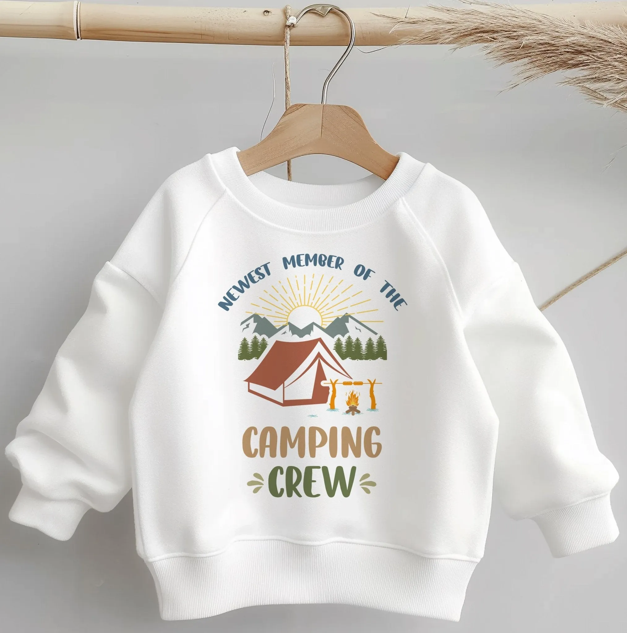 Newest Member Of The Camping Crew Toddler & Kids Sweatshirt