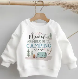 Newest Member Of The Camping Crew Toddler & Kids Sweatshirt