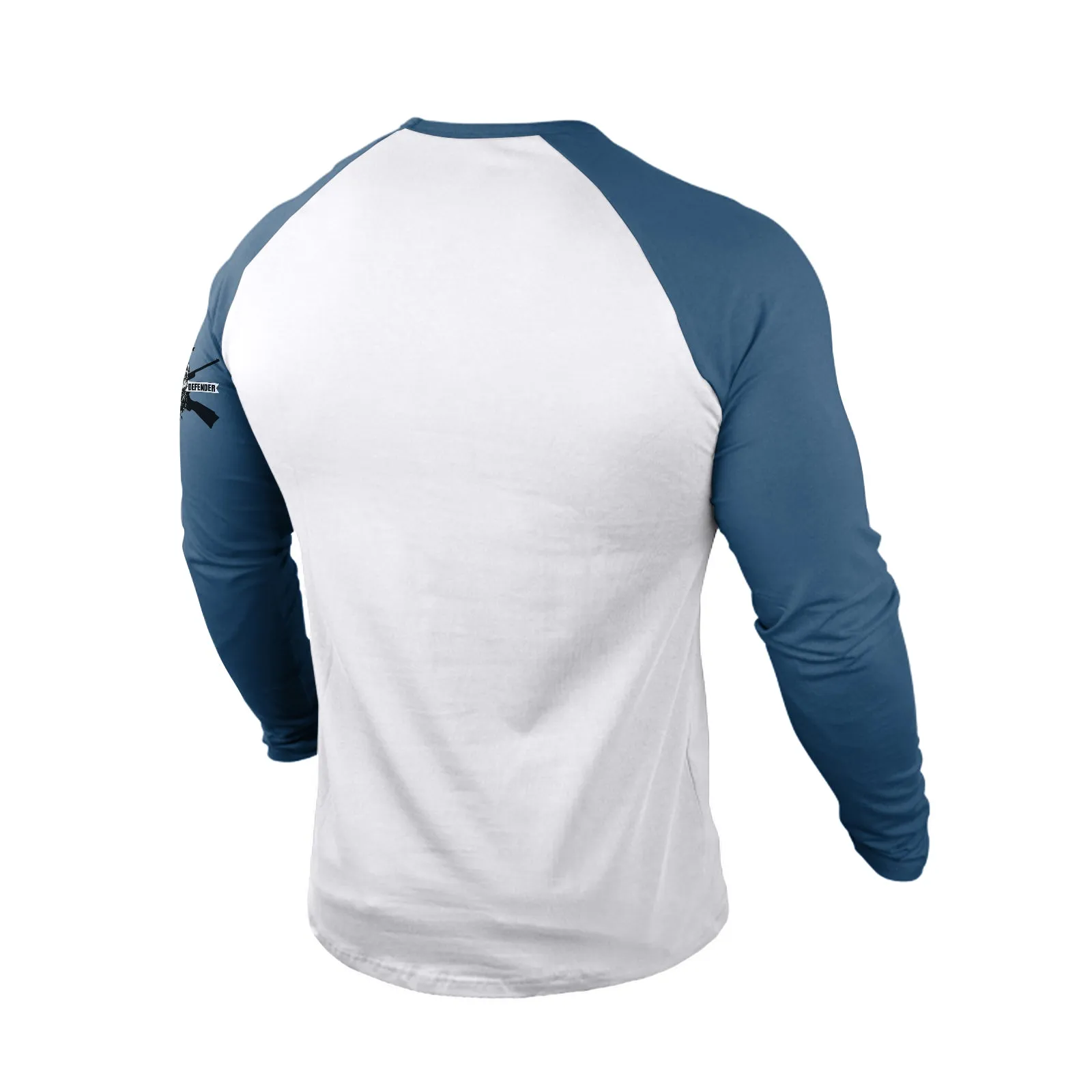 NOBODY CARES WORK HARDER 100% COTTON  RAGLAN GRAPHIC LONG SLEEVE T-SHIRT