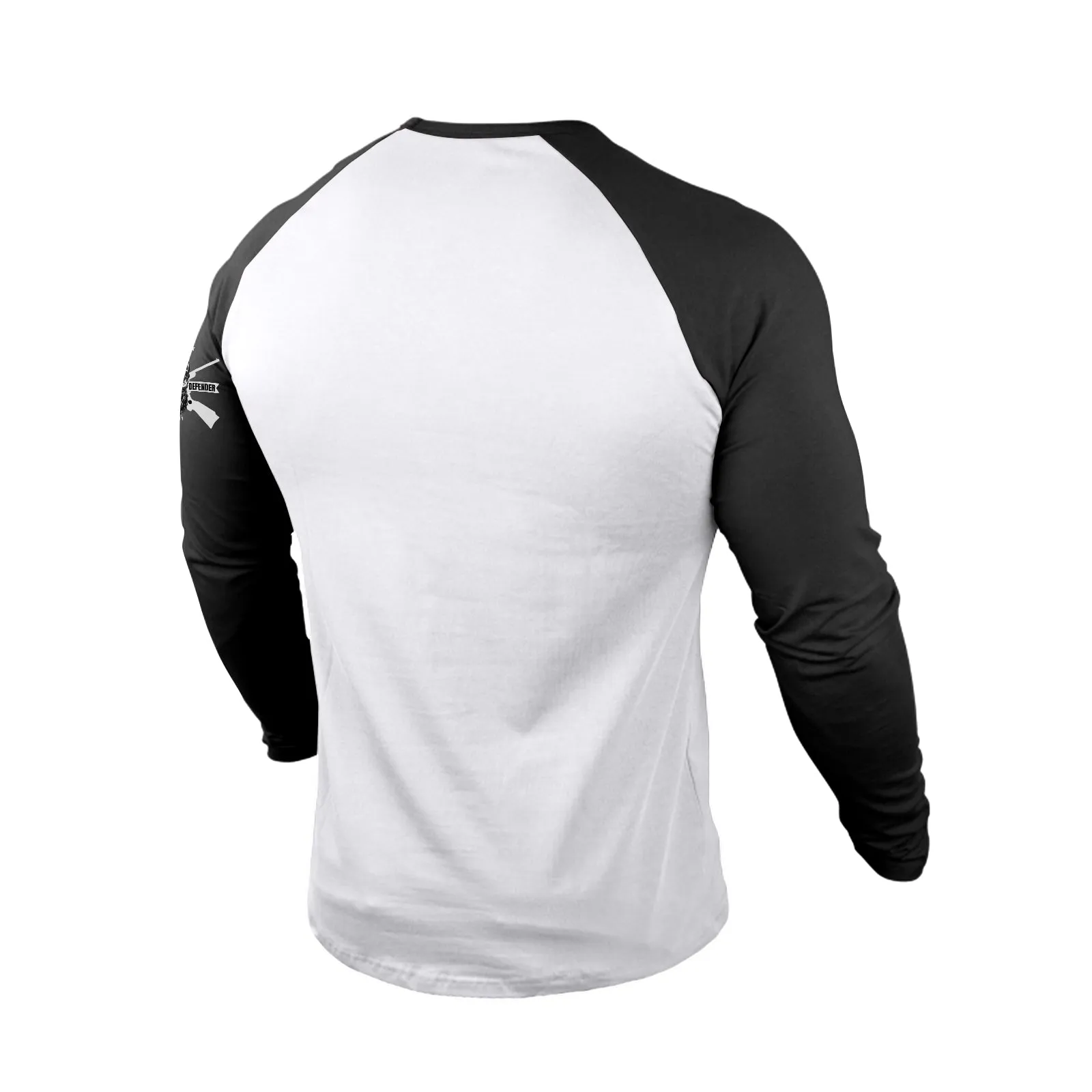 NOBODY CARES WORK HARDER 100% COTTON  RAGLAN GRAPHIC LONG SLEEVE T-SHIRT