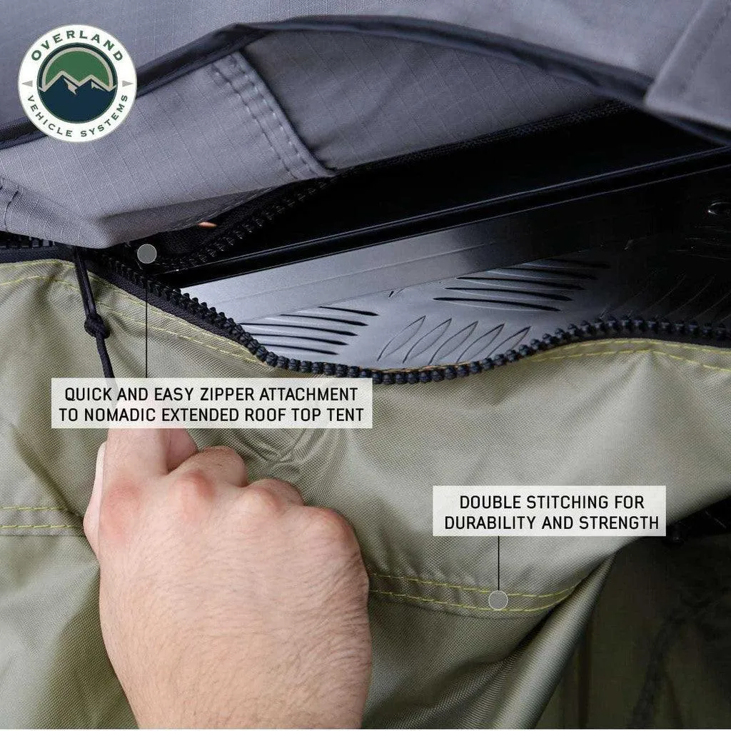 Nomadic 4 Roof Top Tent Annex Green Base With Black Floor & Travel Cover