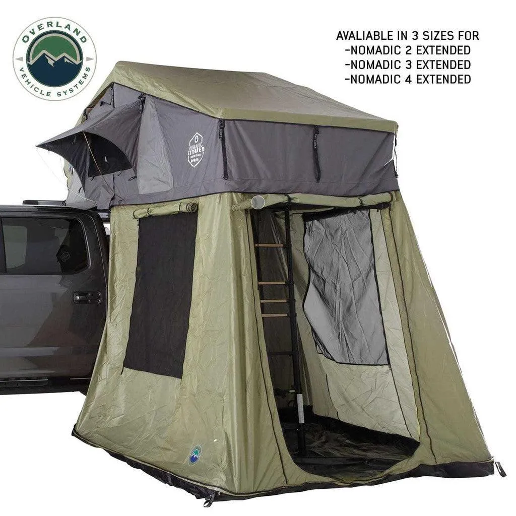 Nomadic 4 Roof Top Tent Annex Green Base With Black Floor & Travel Cover