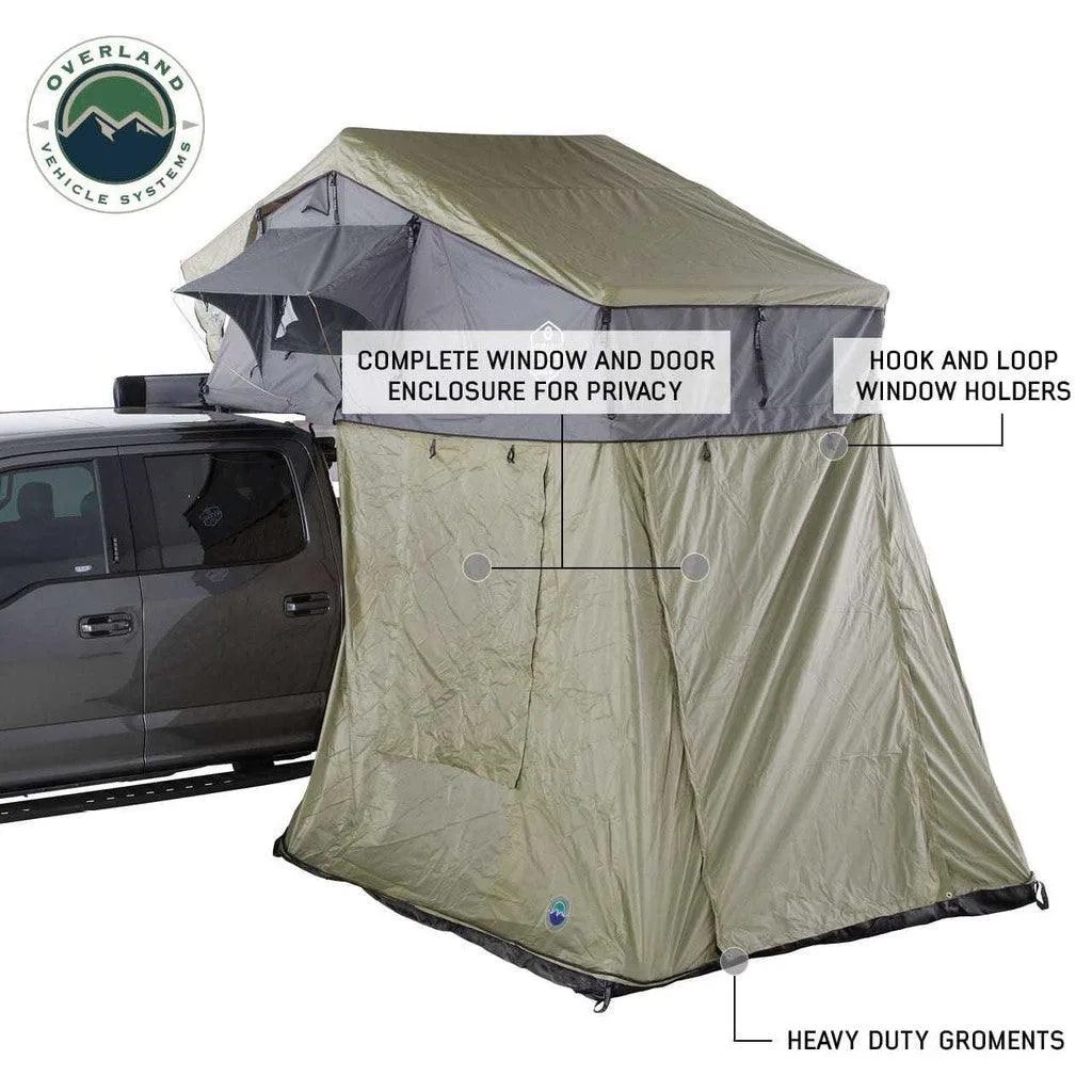 Nomadic 4 Roof Top Tent Annex Green Base With Black Floor & Travel Cover