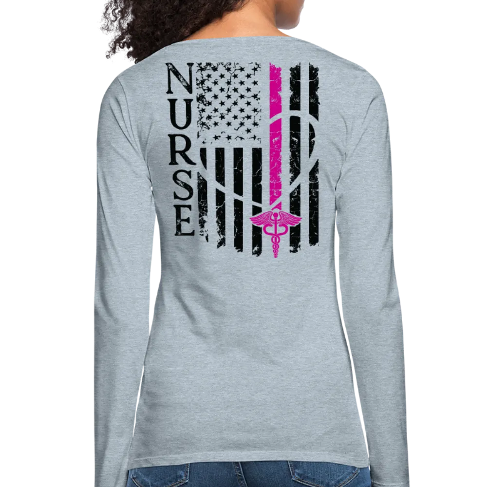 Nurse Flag Women's Premium Long Sleeve T-Shirt (CK1670) Updated 