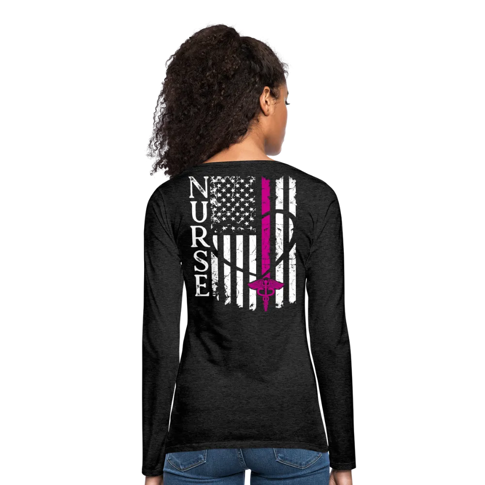 Nurse Flag Women's Premium Long Sleeve T-Shirt (CK1670) Updated 