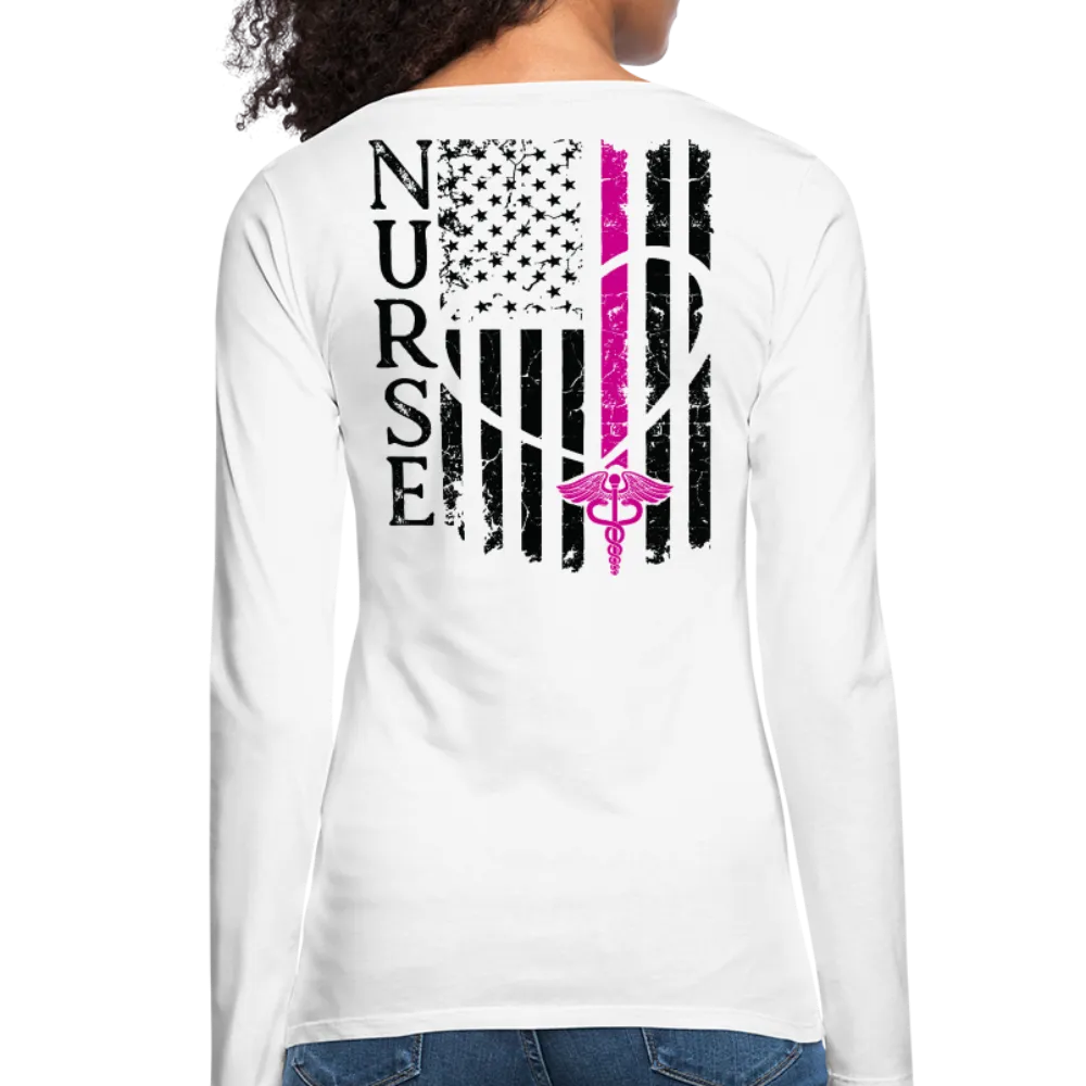 Nurse Flag Women's Premium Long Sleeve T-Shirt (CK1670) Updated 