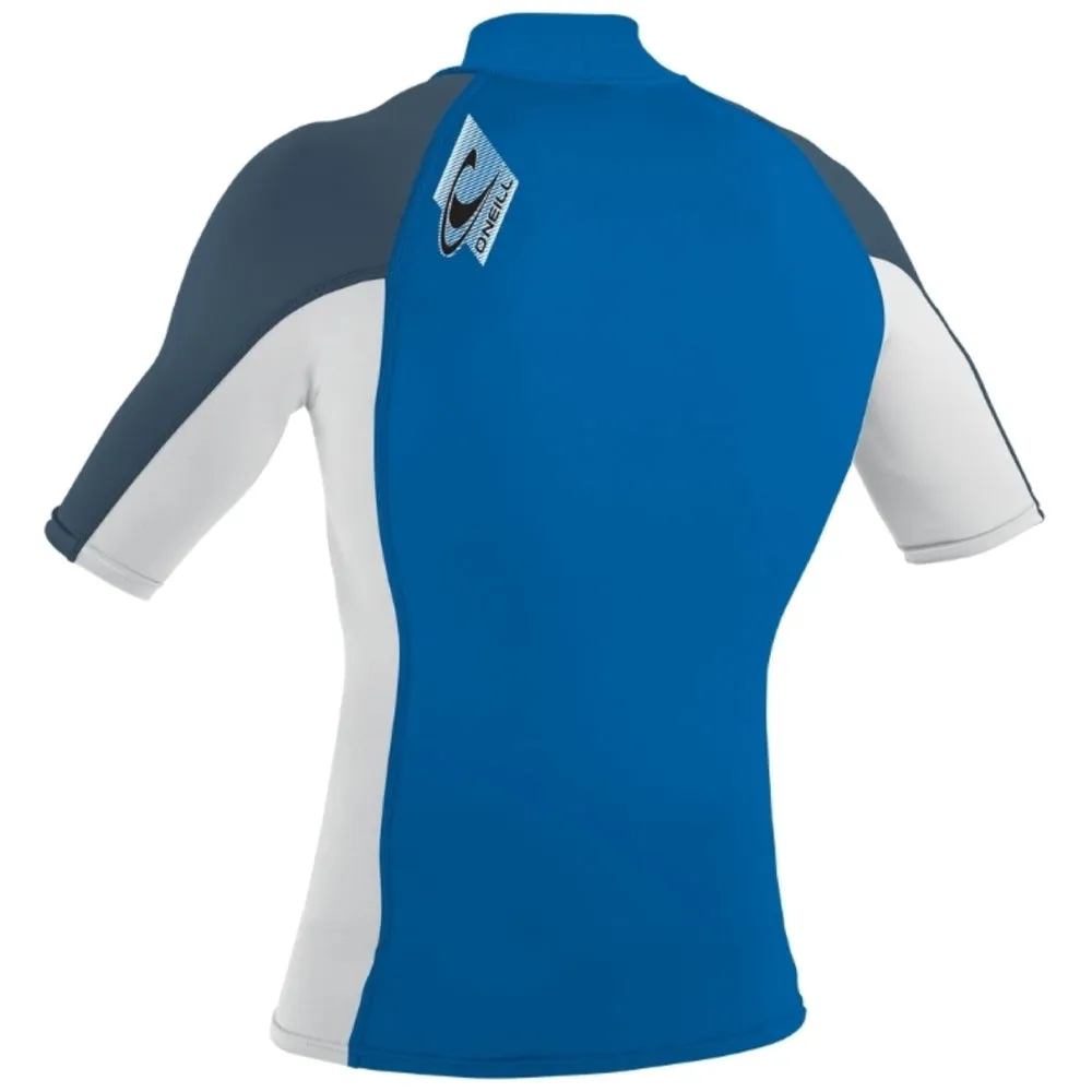 O'Neill Youth Premium Skins Turtleneck Rash Vest -  Ocean/White