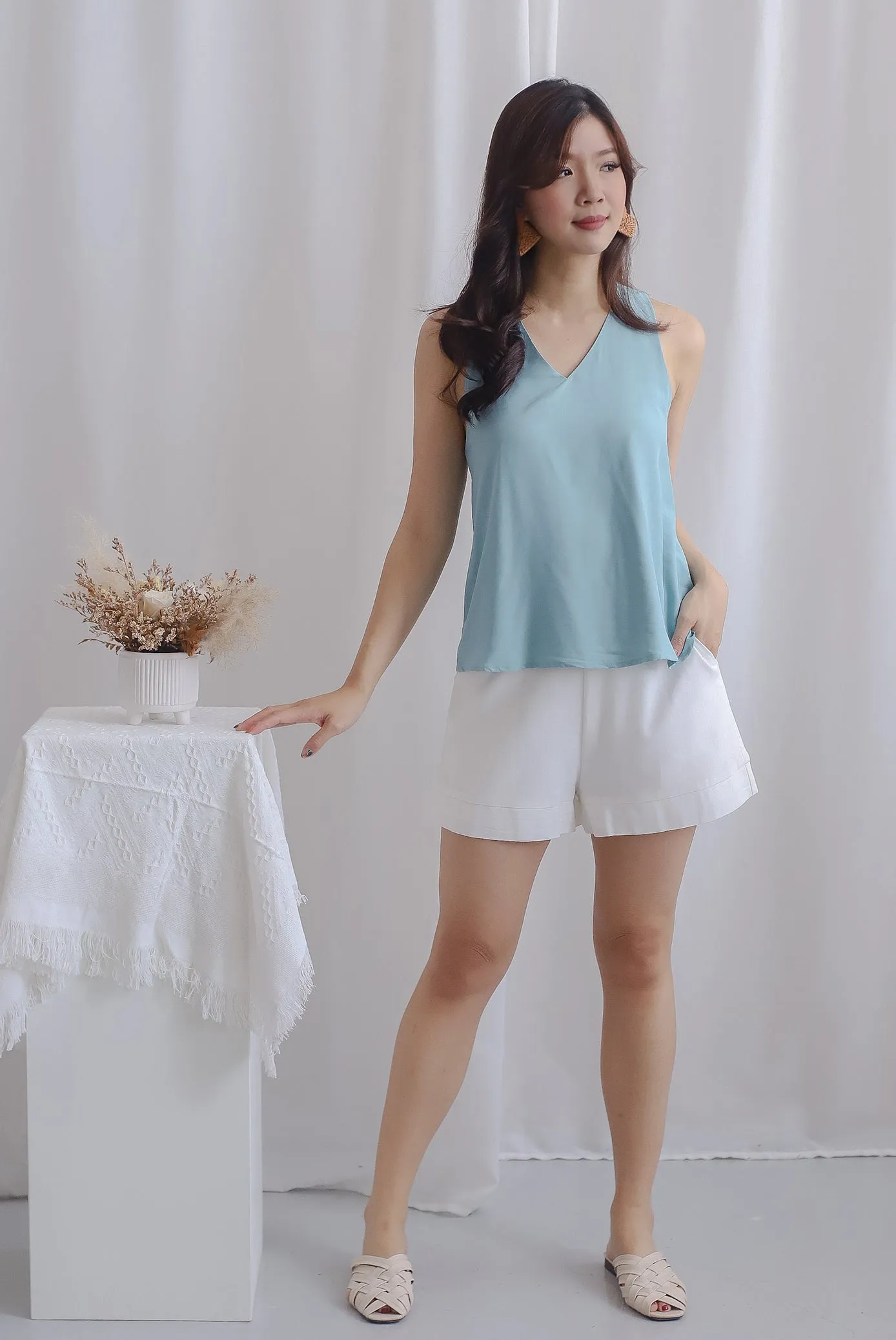 Ori Twist Back Top In Seafoam