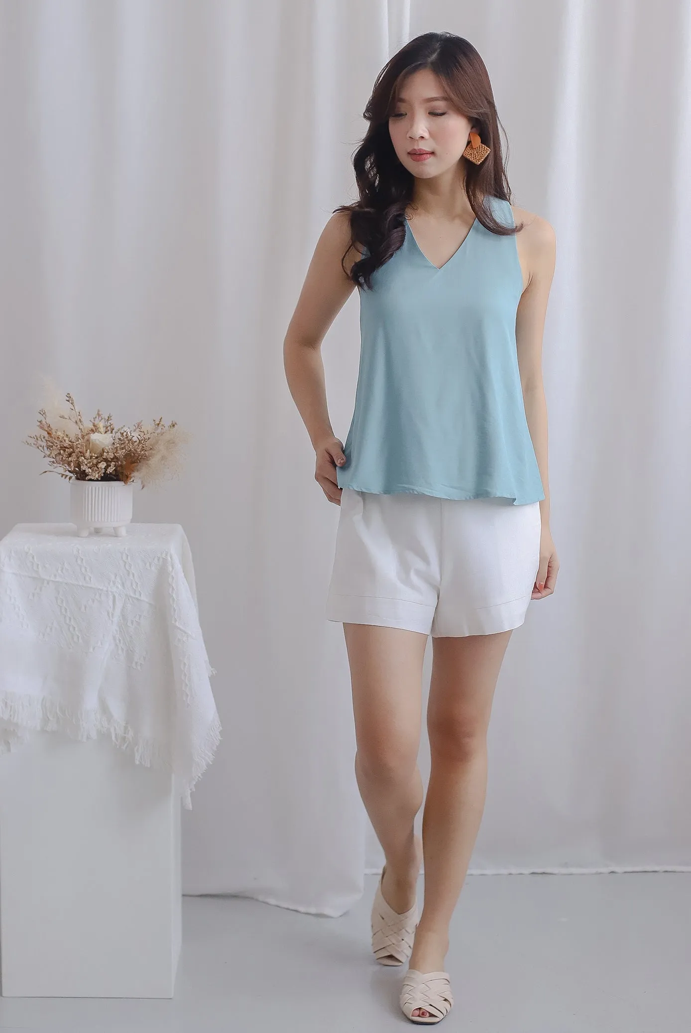 Ori Twist Back Top In Seafoam