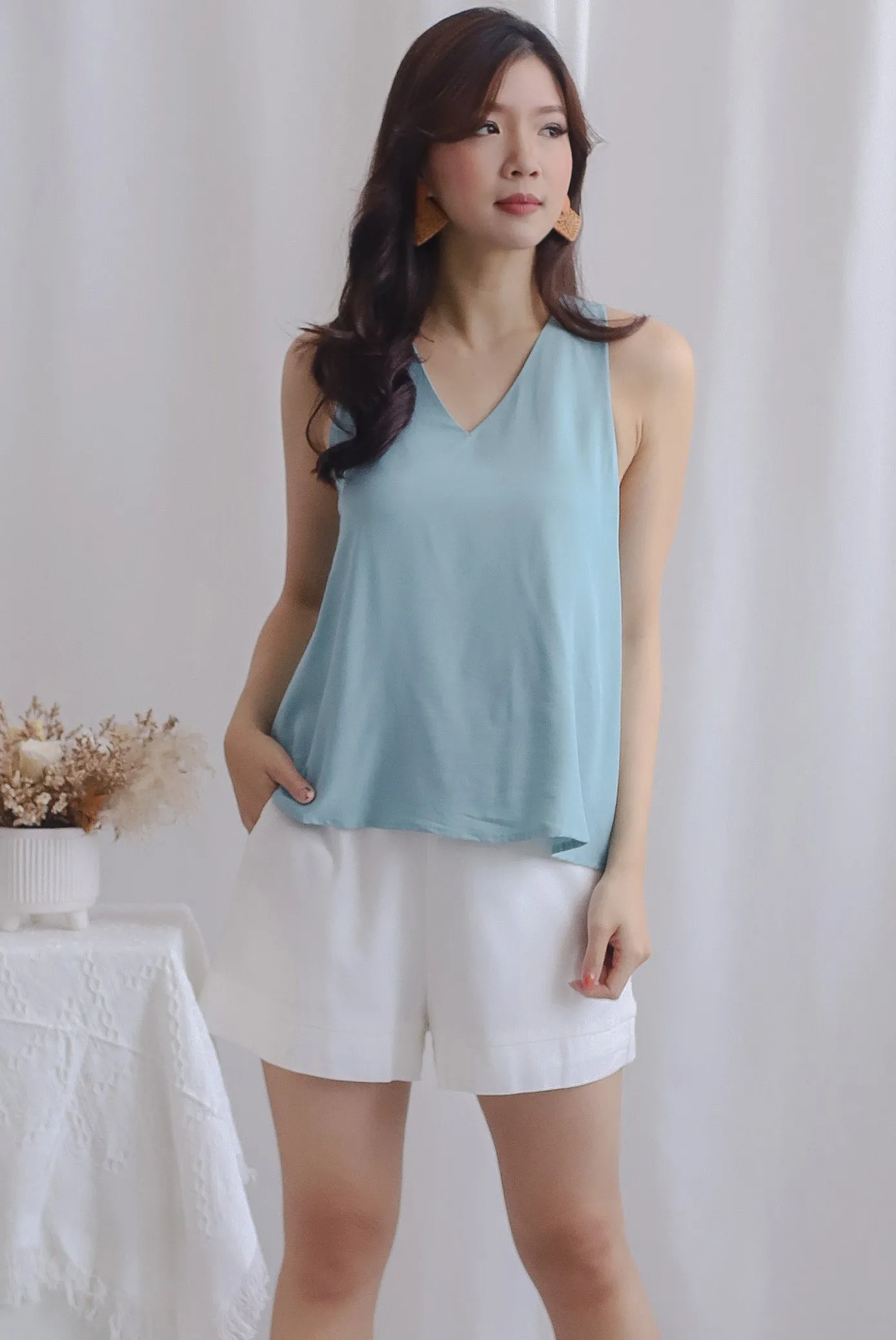 Ori Twist Back Top In Seafoam