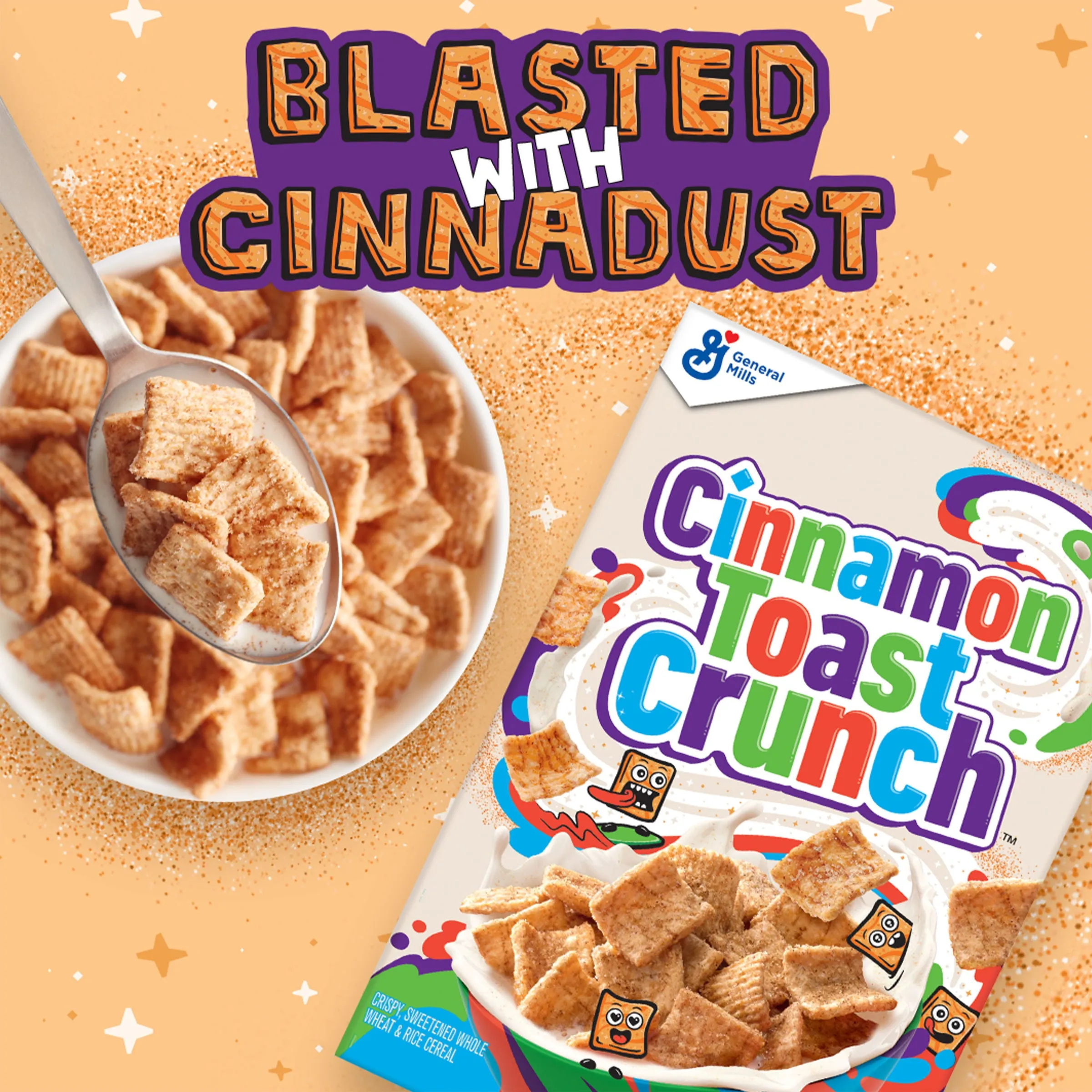 Original Cinnamon Toast Crunch Breakfast Cereal, 18.8 OZ Family Size Cereal Box