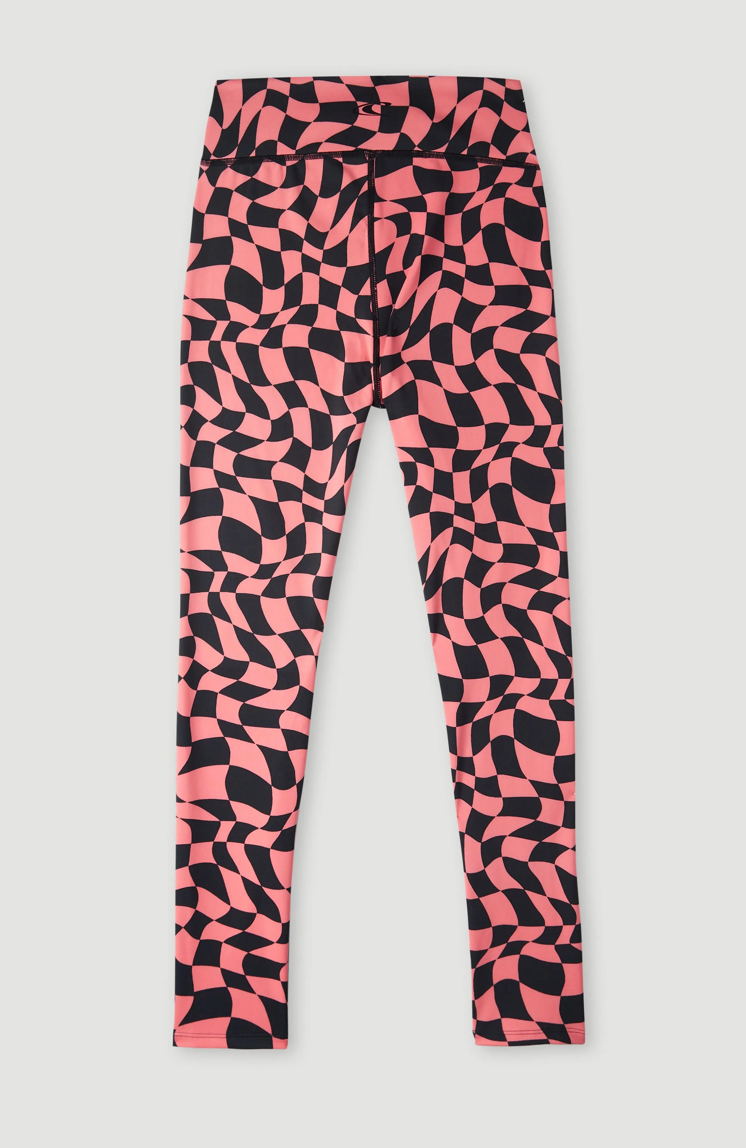 Outdoor Active High-Waist Leggings | Pink Checkboard
