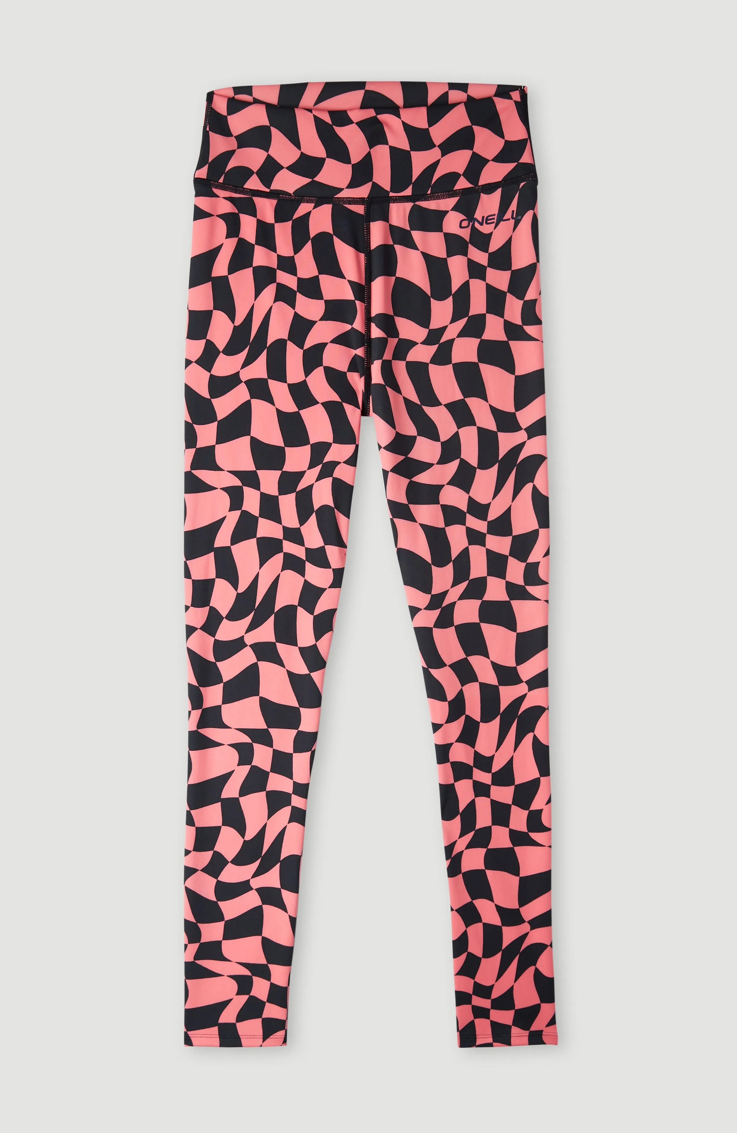Outdoor Active High-Waist Leggings | Pink Checkboard