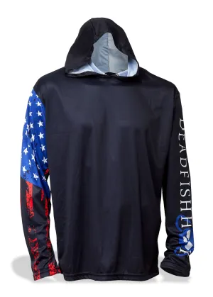 Patriotic Flag Sleeve Hoodie