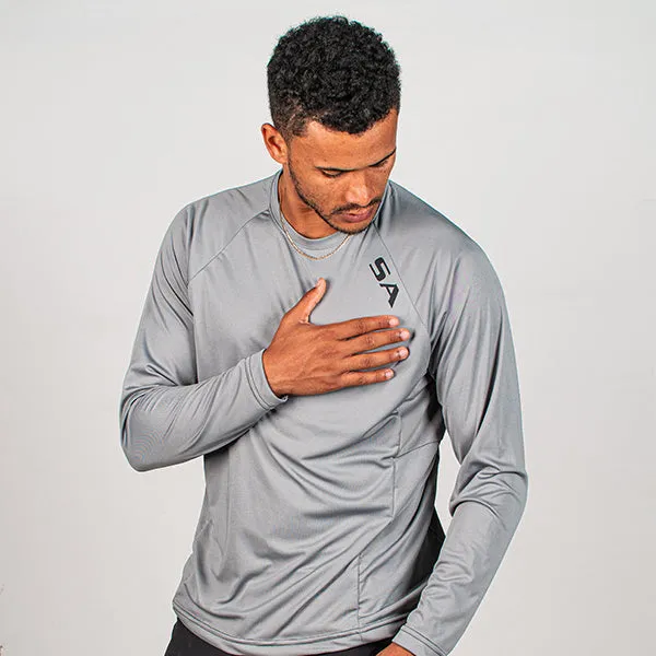 Performance Long Sleeve Shirt | Grey | SA Logo