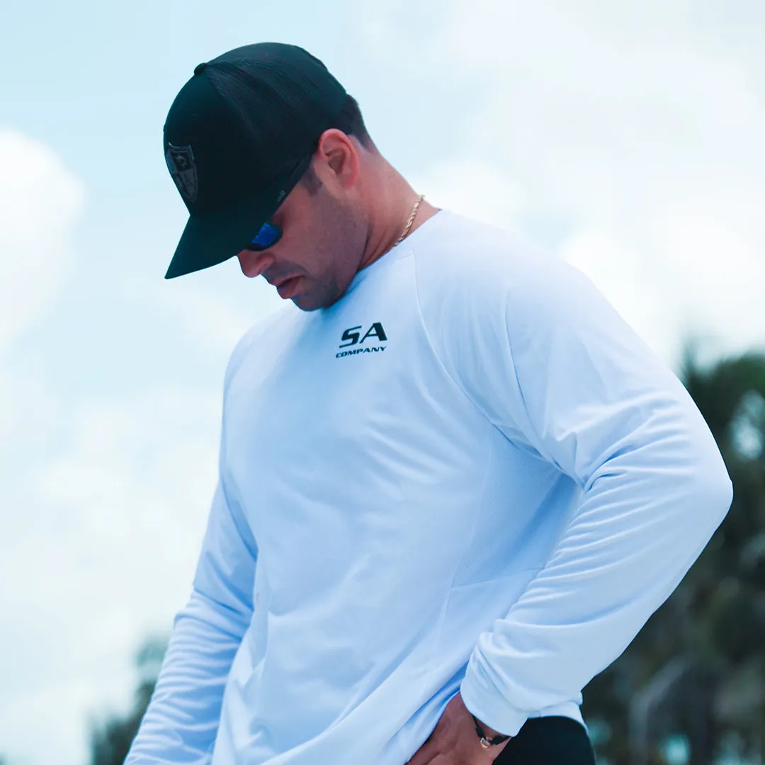 Performance Long Sleeve Shirt | White | SA Logo