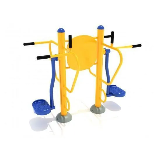 Playground Fitness Double Station Pendulum Swing with Leg Lift
