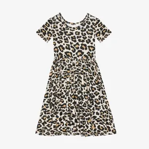 Posh Peanut Lana Leopard Short Sleeve Twirl Dress