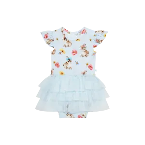 Posh Peanut- Tinsley Jane Ruffled Capsleeve Tulle Skirt Bodysuit