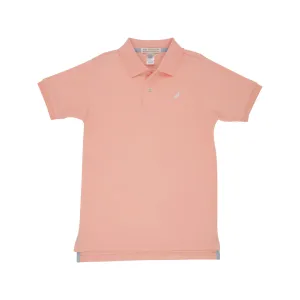 Prim & Proper Polo & Onesie, Pompano Peach with Multicolor Stork