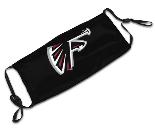 Print Football Personalized Atlanta Falcons Adult Dust Mask With PM 2.5 Filters Black