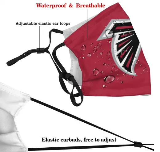Print Football Personalized Atlanta Falcons Adult Dust Mask With PM 2.5 Filters