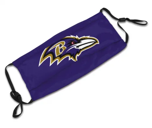 Print Football Personalized Baltimore Ravens Adult Dust Mask With Filters PM 2.5